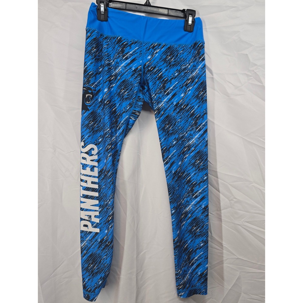 Carolina Panthers NFL‎ Women's Active Leggings Blue Black White Size M